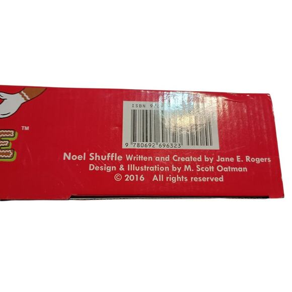 2016 Noel Shuffle Christmas Holiday Storybook & Game 4 Gingerbread Plush Toys - Picture 3 of 3